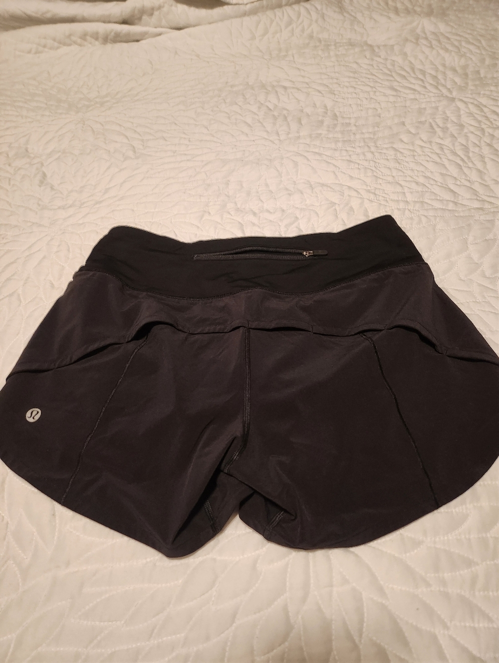 lululemon athletica Black Athletic Shorts with Built-In Liner